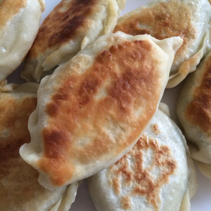 大根の葉っぱ 鉄板餃子